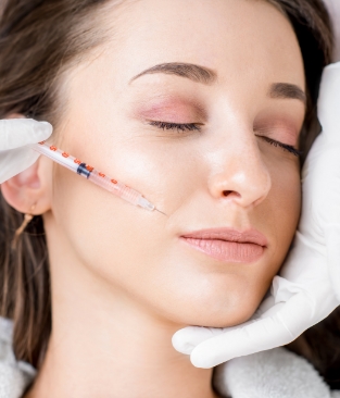 WOmen receving Botox Treatment