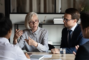 mature woman in business meeting 