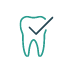 Animated tooth with checkmark representing preventive dentistry