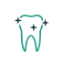 Animated tooth with sparkles representing cosmetic dentistry